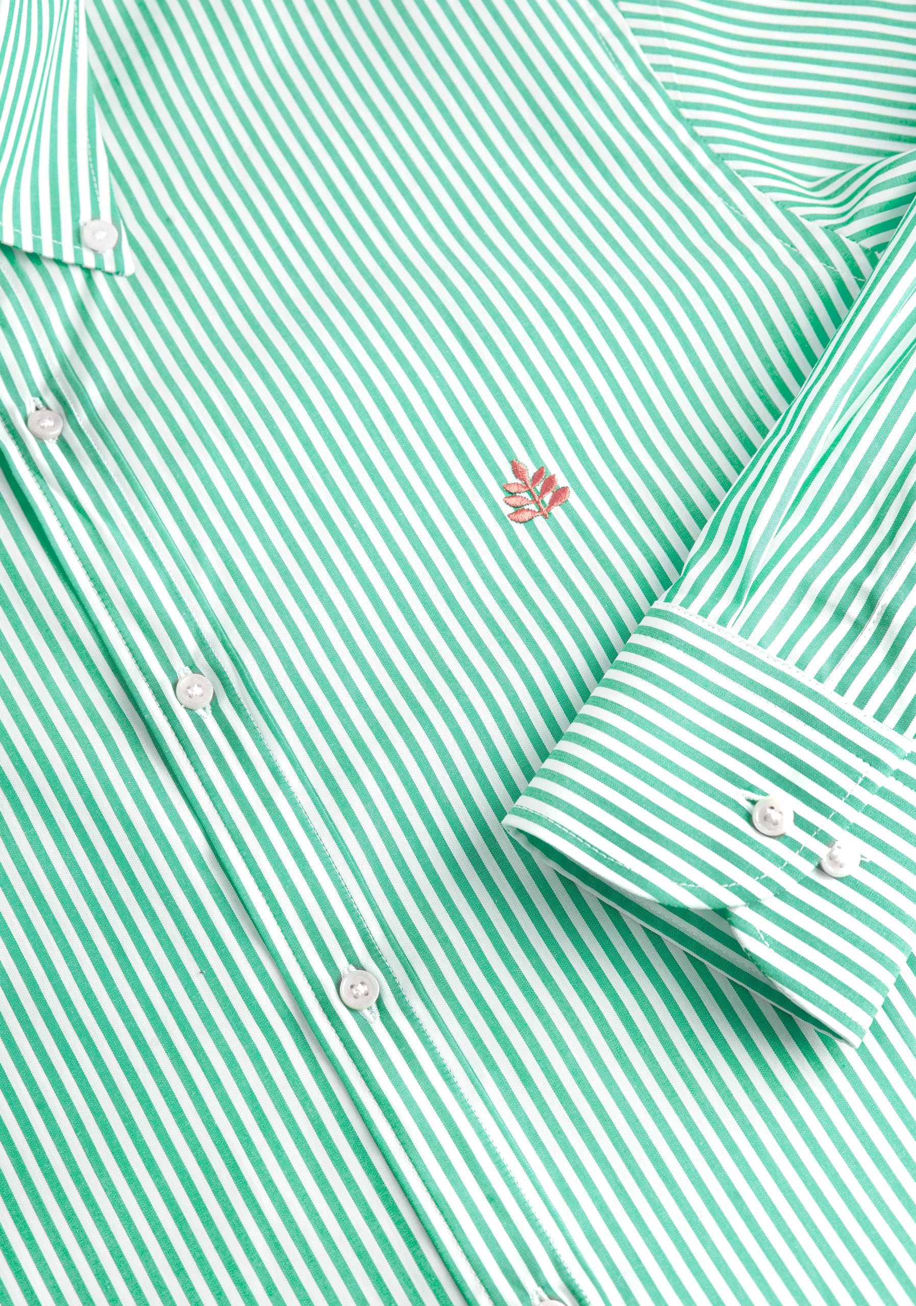 Camisa H CBD Rayas L-Sal Verde Medio